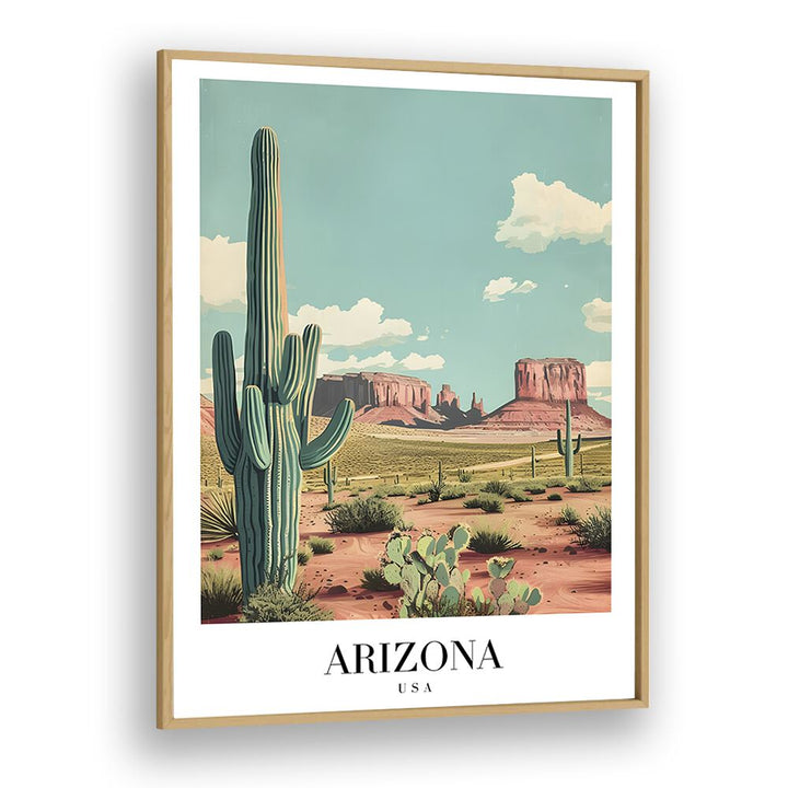 arizona-usa II travel posters in Oak Wood Plain Frame