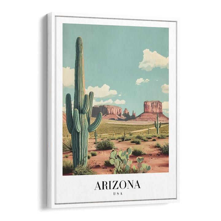 arizona-usa II travel posters in White Floater Frame