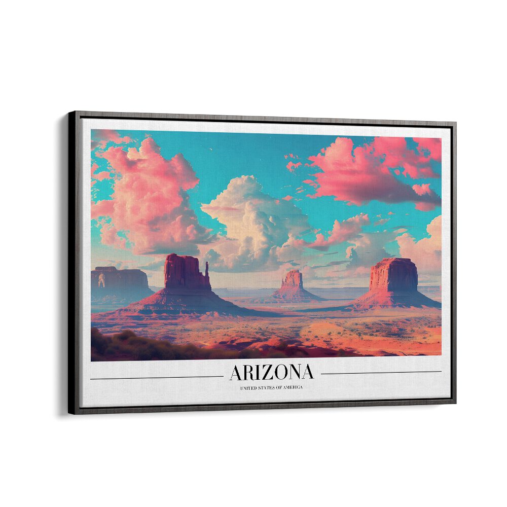 arizona-usa travel posters in Black Floater Frame