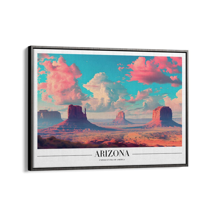 arizona-usa travel posters in Black Floater Frame