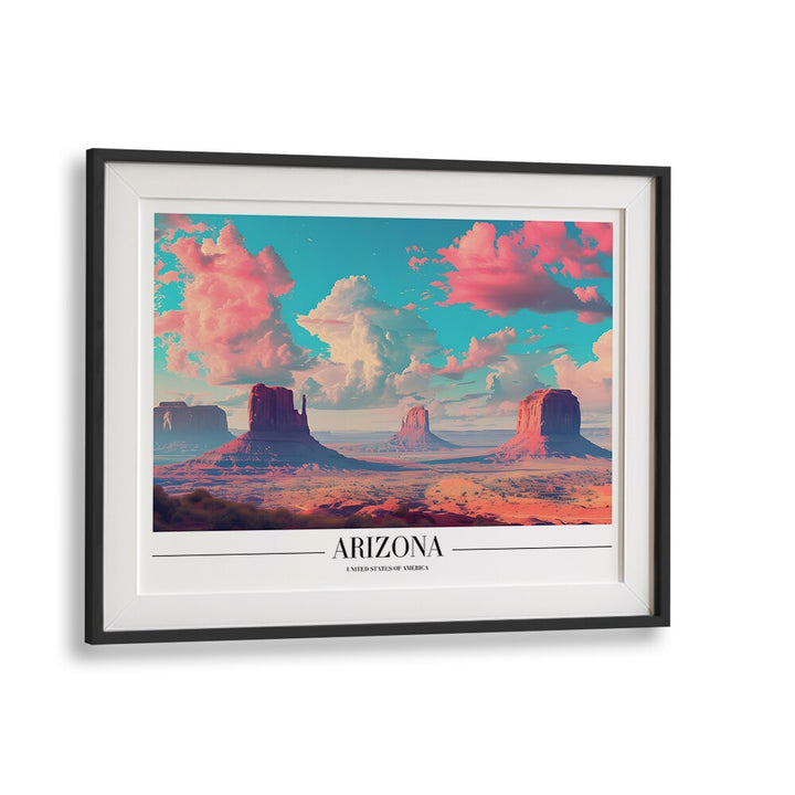 arizona-usa travel posters in Black Frame With Mount