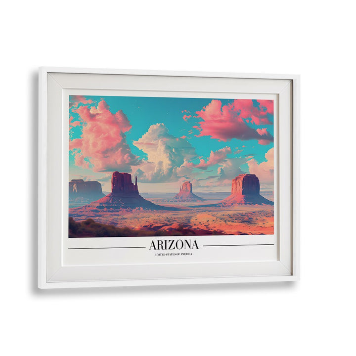 arizona-usa travel posters in White Frame With Mount