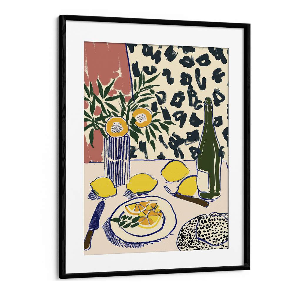 artful appetite electric wall art prints in Black Frame With Mount