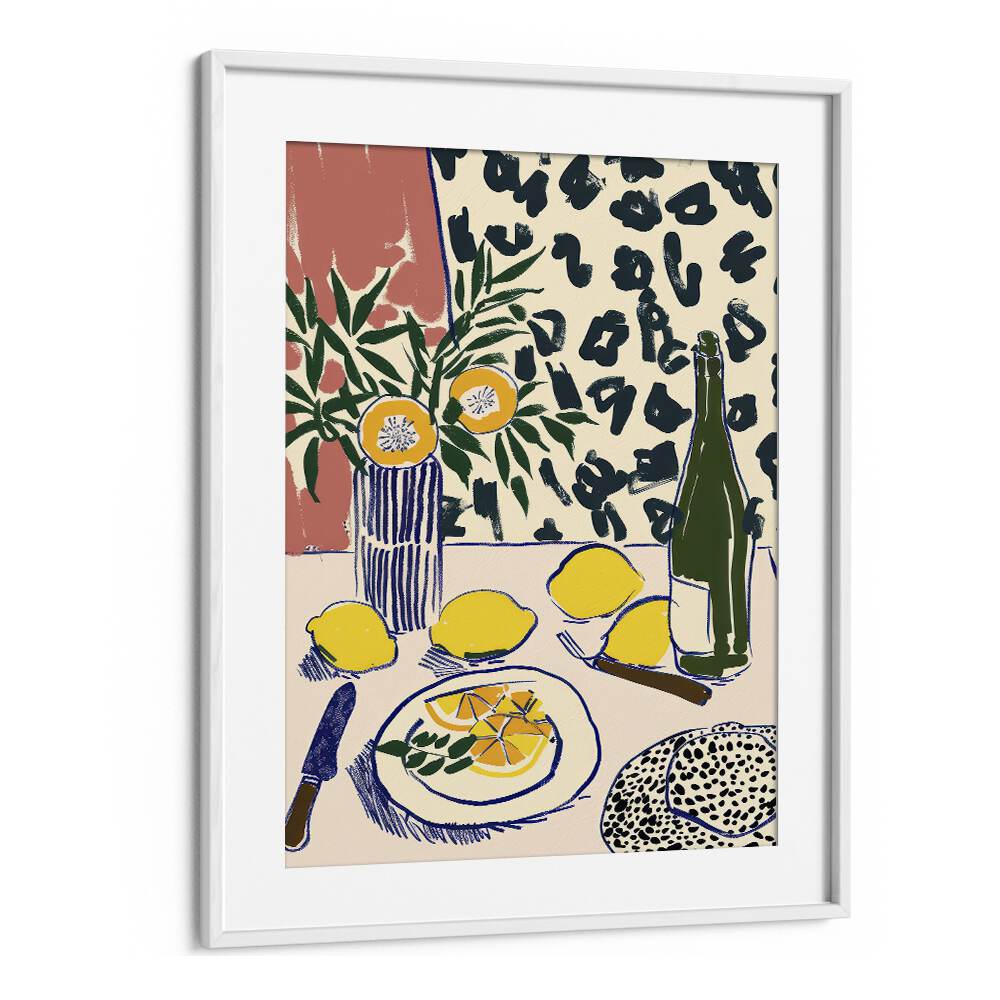 artful appetite electric wall art prints in White Frame With Mount