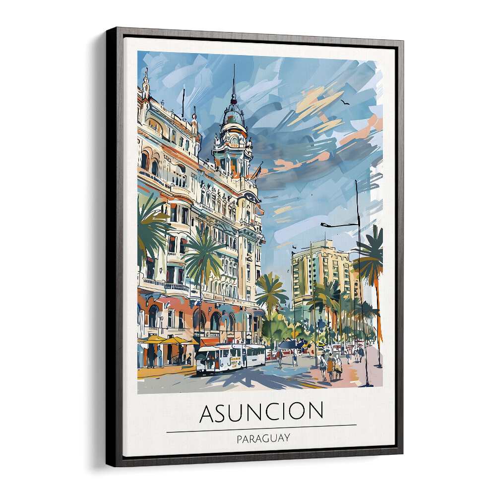 asuncion-paraguay travel posters in Black Floater Frame