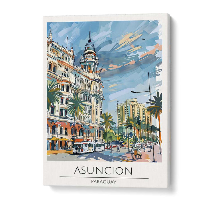 asuncion-paraguay travel posters in Gallery Wrap