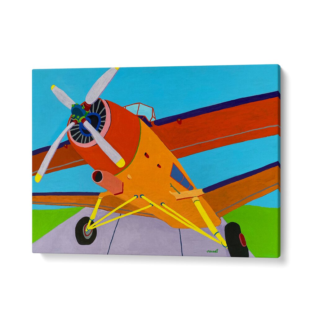 at the airfield landscape art prints in Gallery Wrap