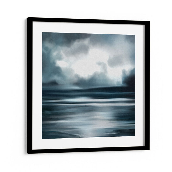 atelier bleu no.ii by gabriella roberg abstract art prints in Black Frame With Mount