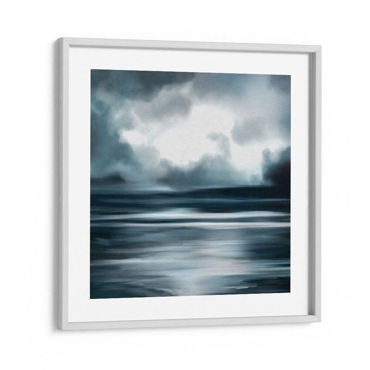 atelier bleu no.iiby gabriella roberg abstract art prints in White Frame With Mount