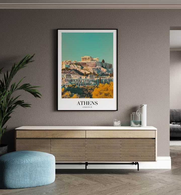 athens-greece II travel posters Artwork III placed on a Wall 