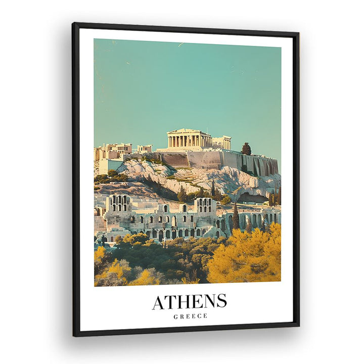 athens-greece II travel posters in Black Plain Frame