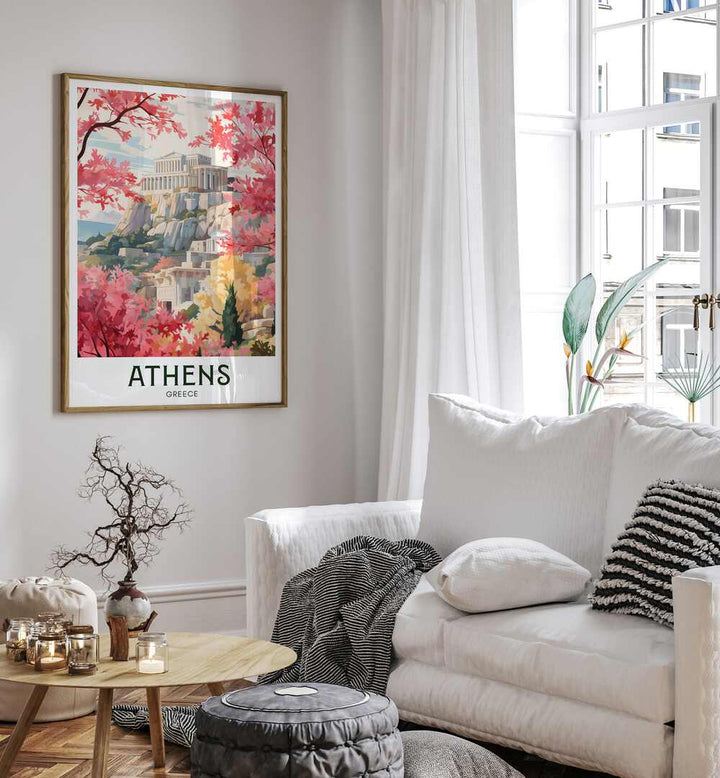 athens-greece travel posters Artwork I placed on a Wall 