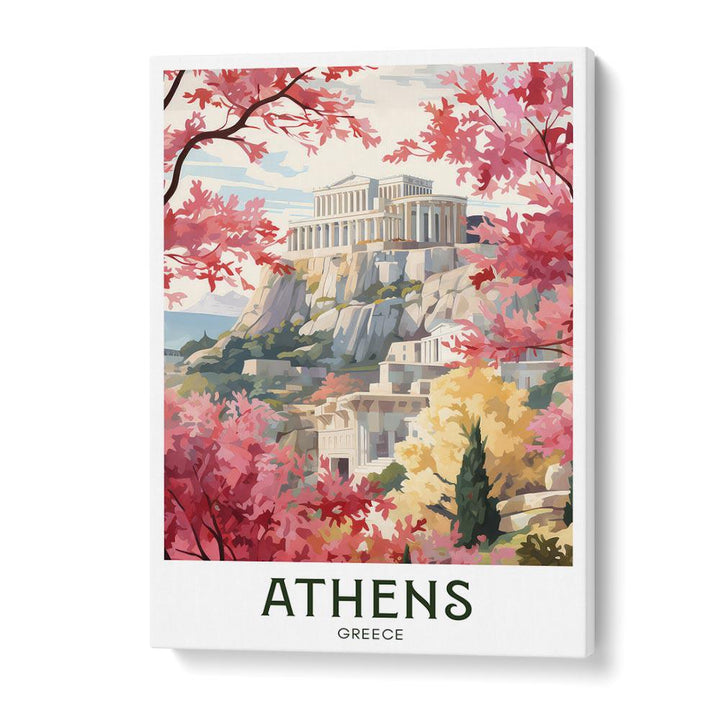 athens-greece travel posters in Gallery Wrap