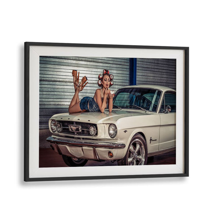baby you can drive my car car poster in Black Frame With Mount