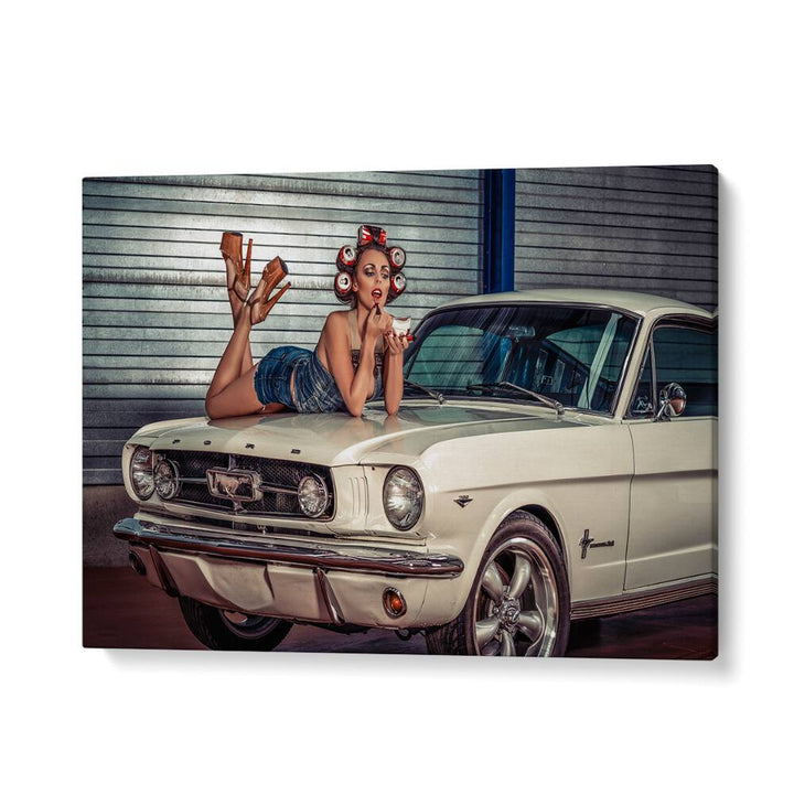 baby you can drive my car car poster in Gallery Wrap