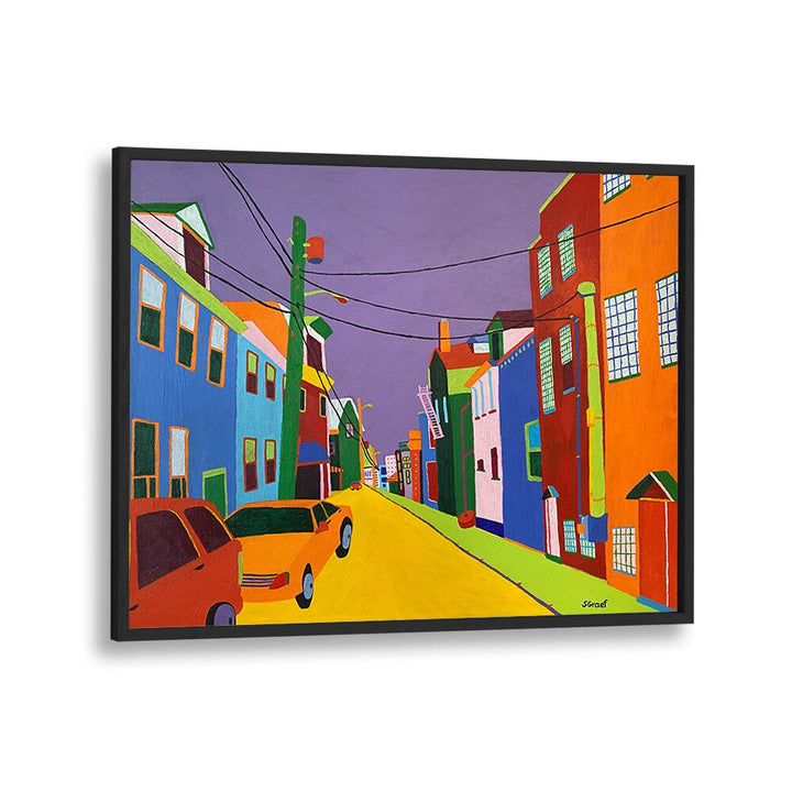 backstreet landscape art prints in Black Plain Frame