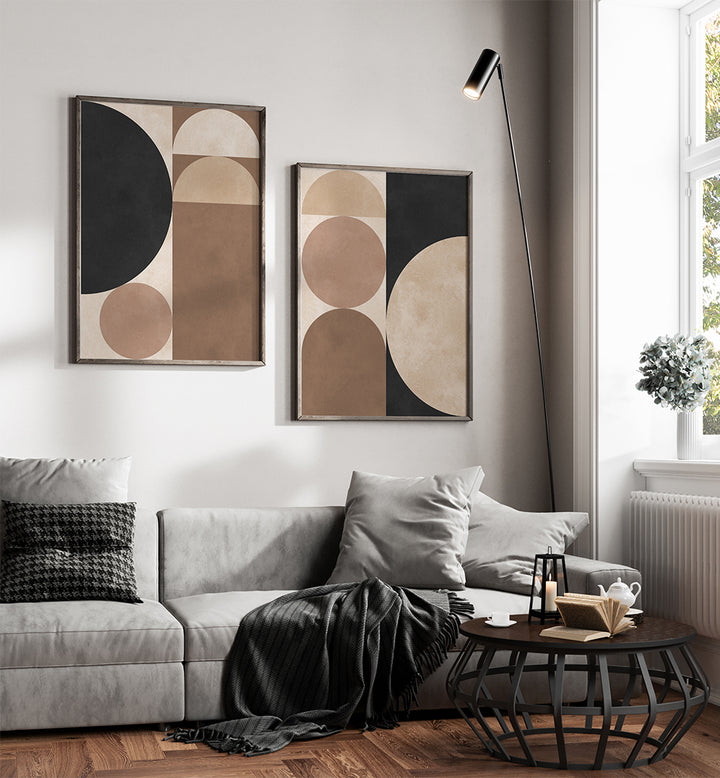 BALANCED HORIZONS , SET OF 2 PAINTINGS