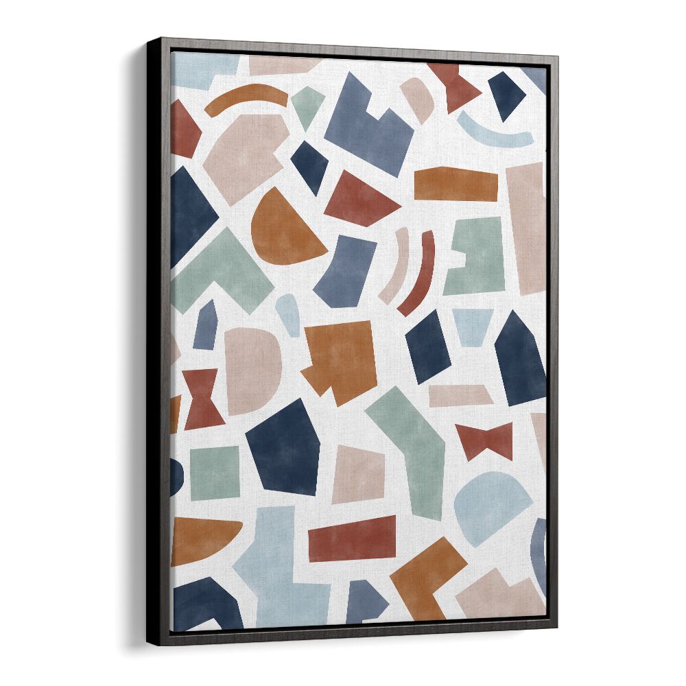 BLUE & RUST PAPER CUT-OUT BY ELENA RISTOVA, ABSTRACT ART PRINTS