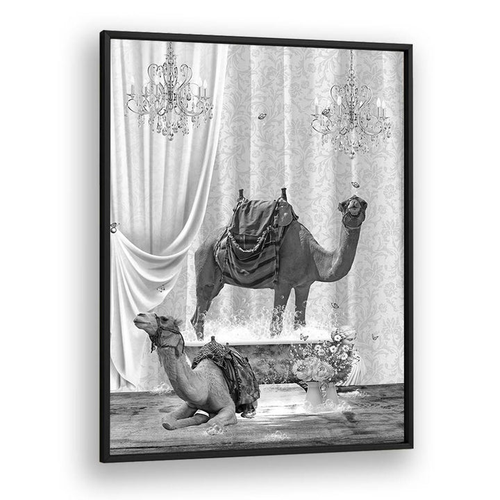 Quotes painting - CAMELS A BUBBLES BLACK AND WHITE by Asianmonk