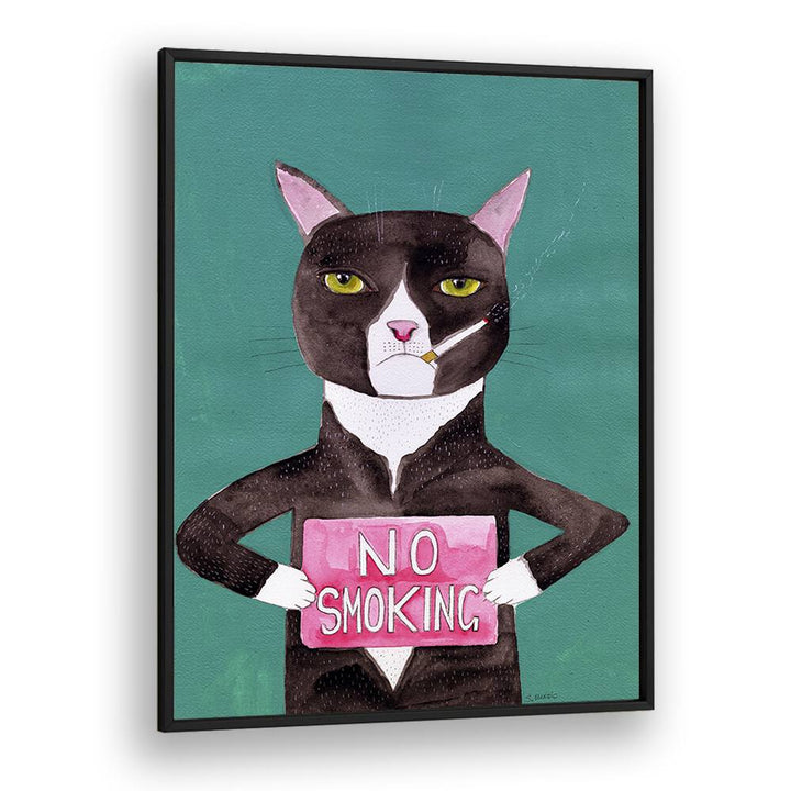 Vintage painting - NO SMOKING CAT by Asianmonk