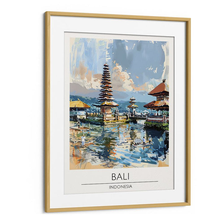 bali-indonasia travel posters in Oak Wood Frame With Mount