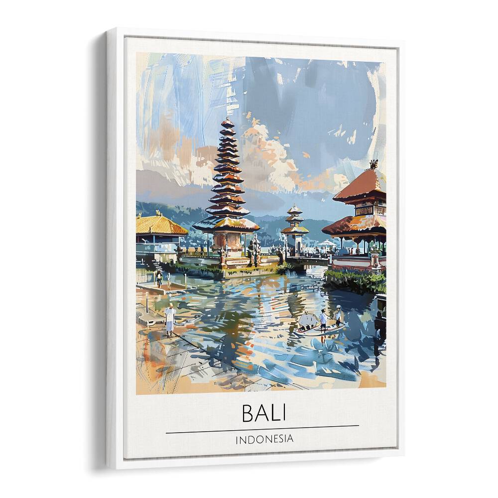 bali-indonasia travel posters in White Floater Frame