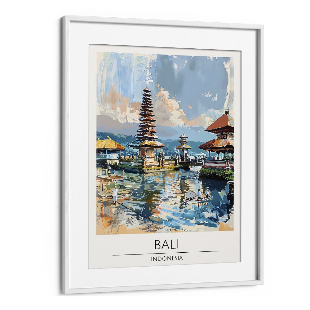 bali-indonasia travel posters in White Frame With Mount