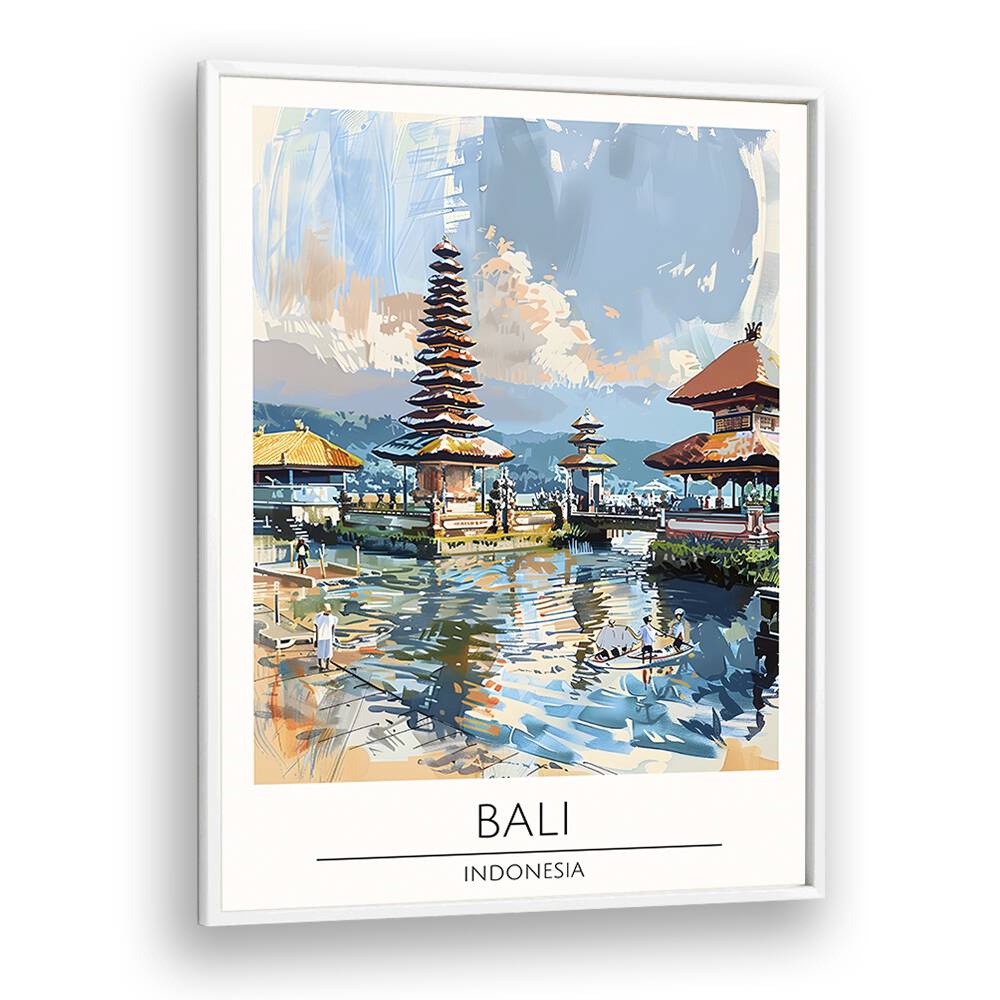 bali-indonasia travel posters in White Plain Frame