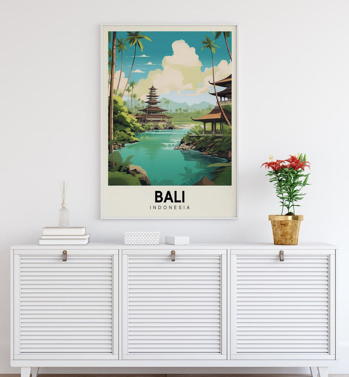 bali-indonesia travel posters Artwork II placed on a Wall 