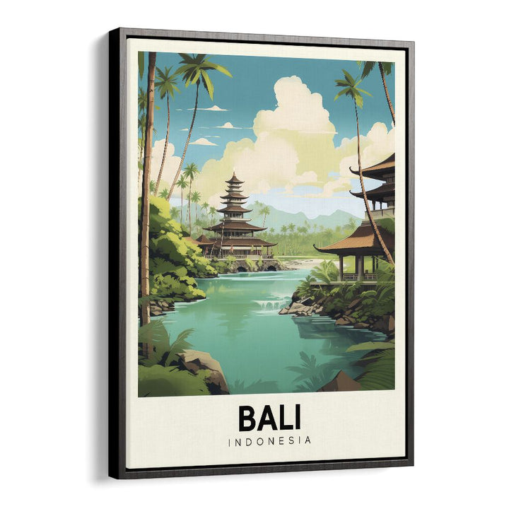 bali-indonesia travel posters in Black Floater Frame