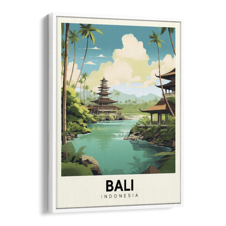 bali-indonesia travel posters in White Floater Frame