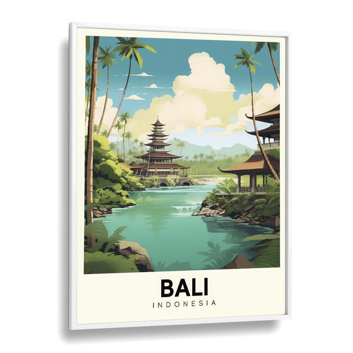 bali-indonesia travel posters in White Plain Frame