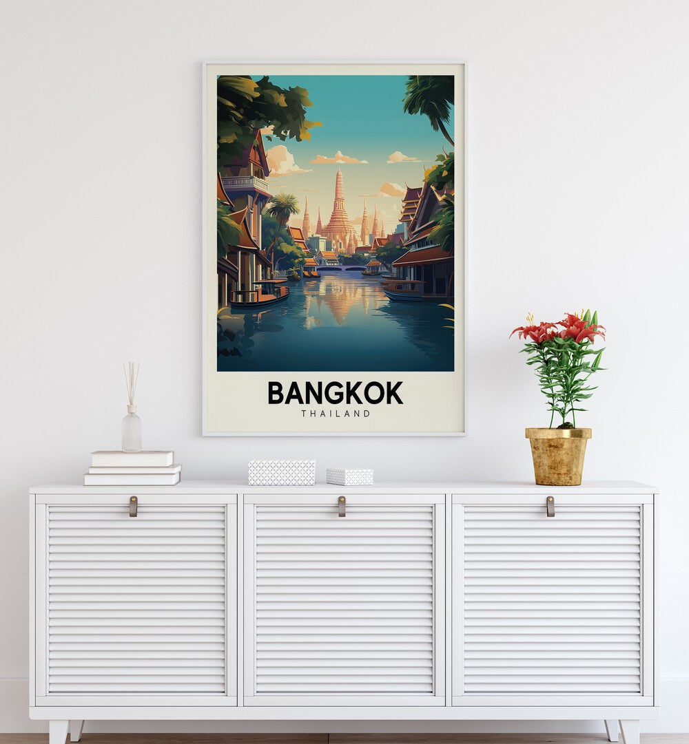 bangkok-thailand travel posters Artwork I placed on a Wall 