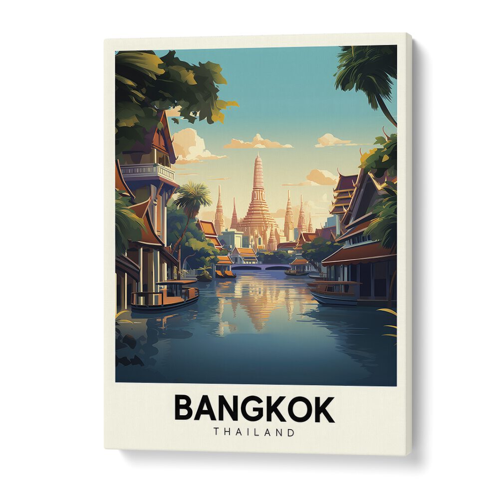 bangkok-thailand travel posters in Gallery Wrap