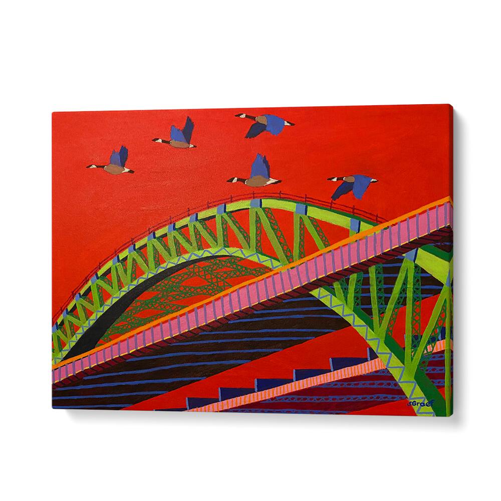 bayonne bridge landscape art prints in Gallery Wrap