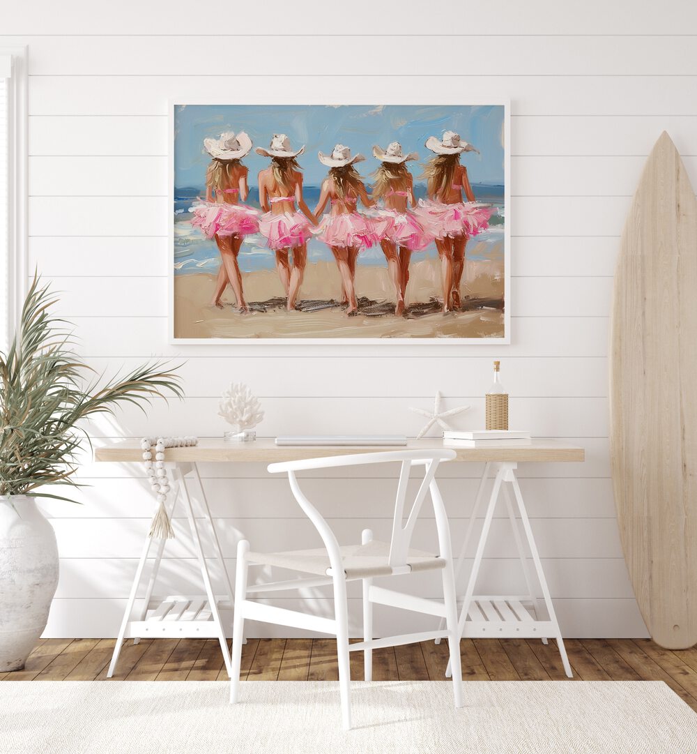 beachside cow girl chics electric wall art prints Artwork I placed on a Wall 