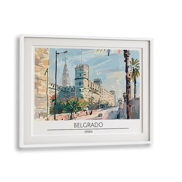 belgrado-serbia  travel posters in White Frame With Mount