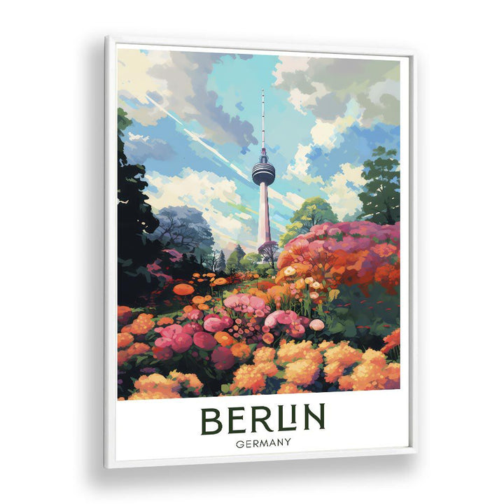 berlin impressions travel posters in White Plain Frame