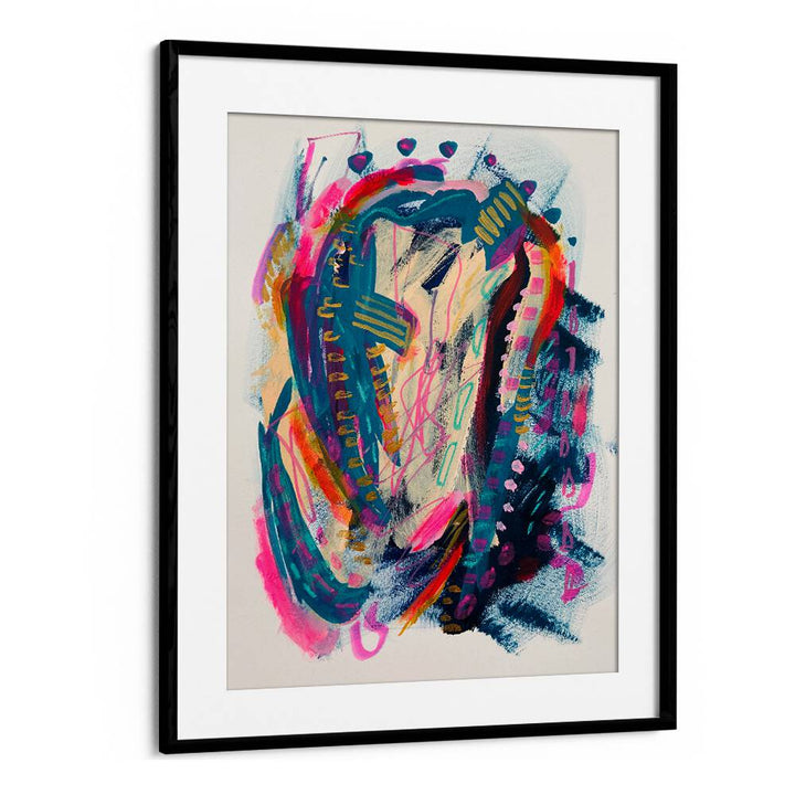 better days i abstract paintings in Black Frame With Mount