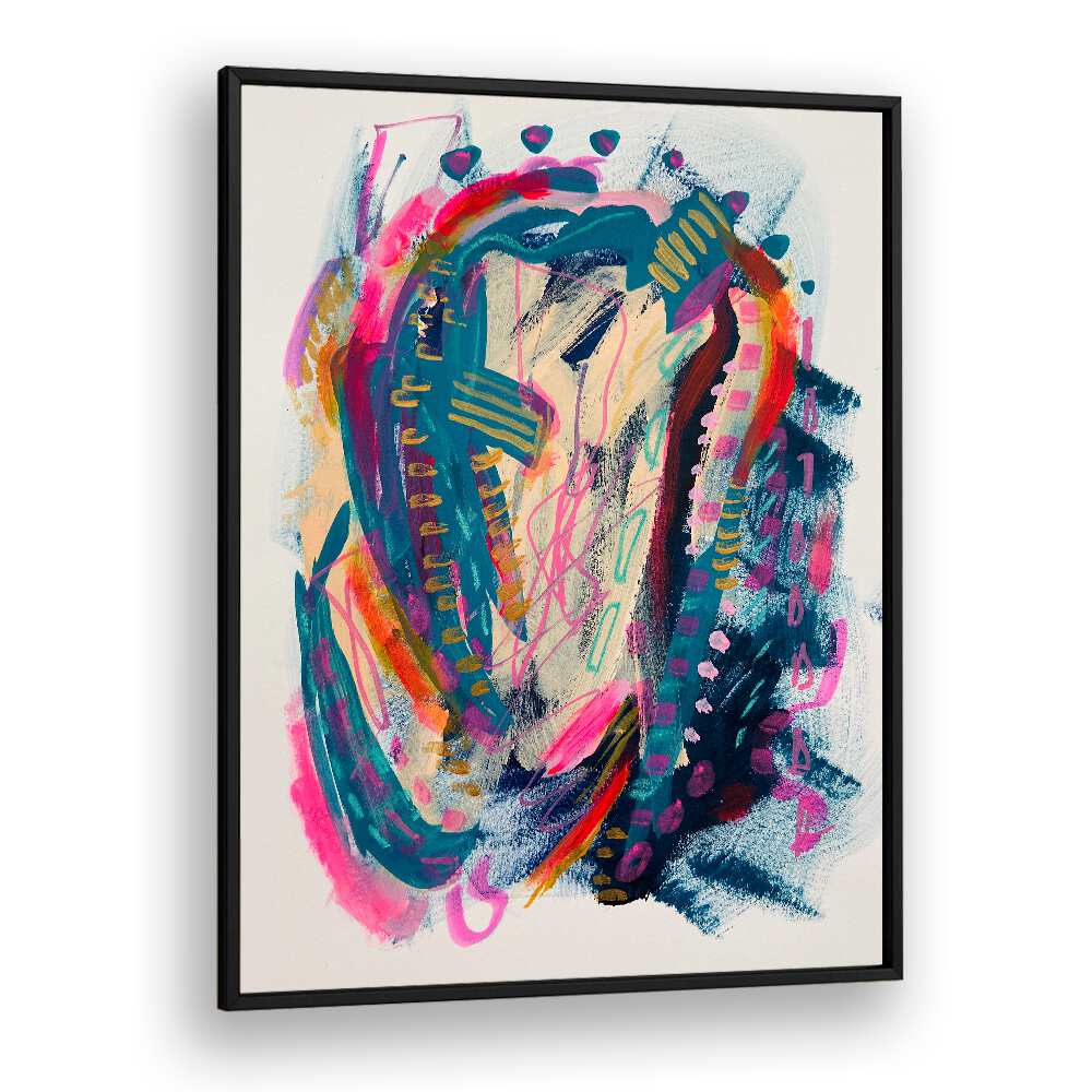 better days i abstract paintings in Black Plain Frame