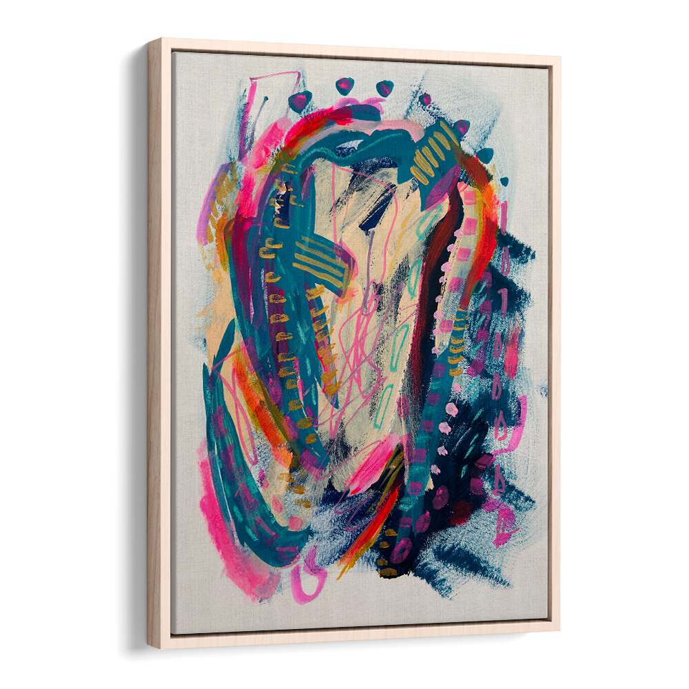 better days i abstract paintings in Oak Wood Floater Frame