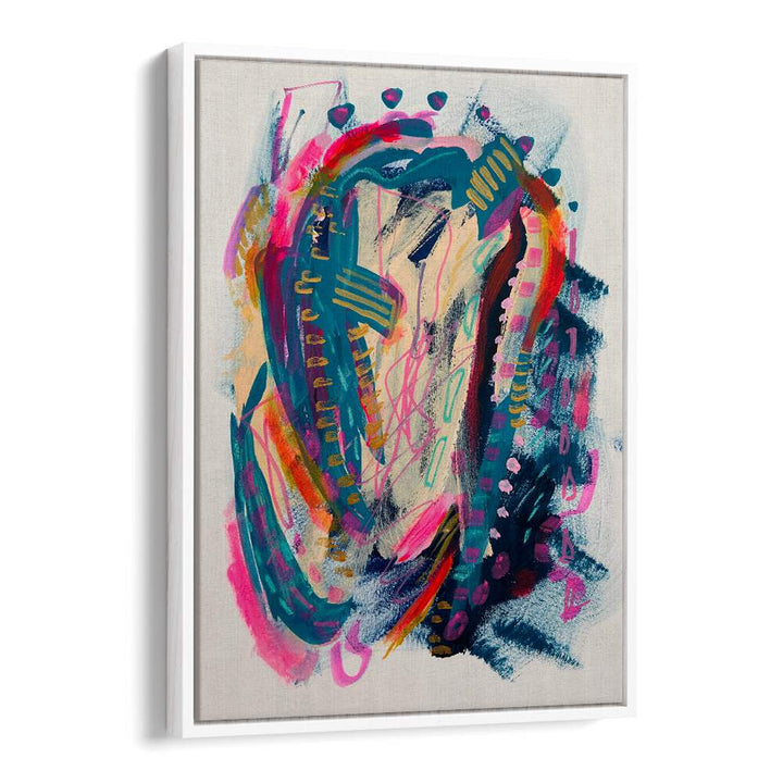 better days i abstract paintings in White Floater Frame