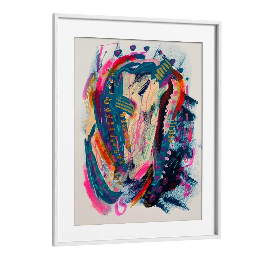 better days iabstract paintings in White Frame With Mount