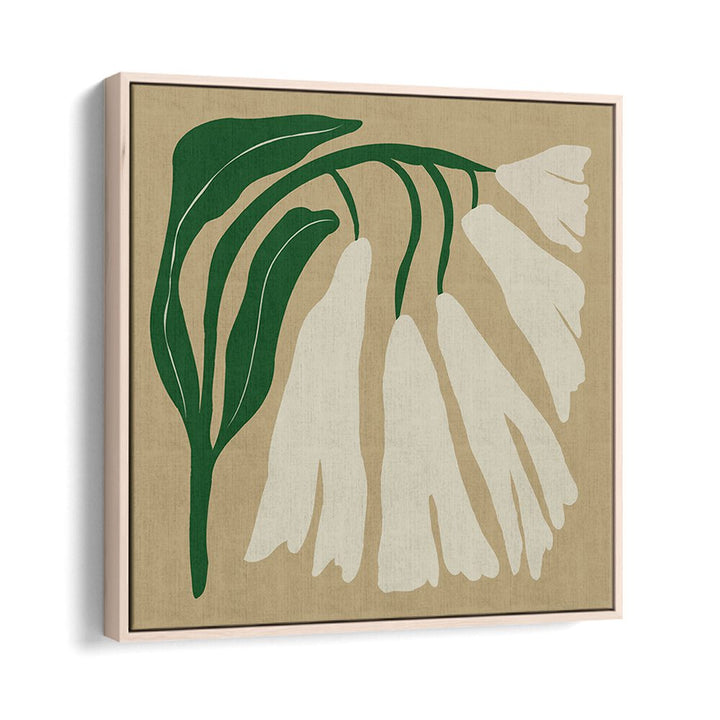 big blooming iv botanical art prints floral paintings in Oak Wood Floater Frame