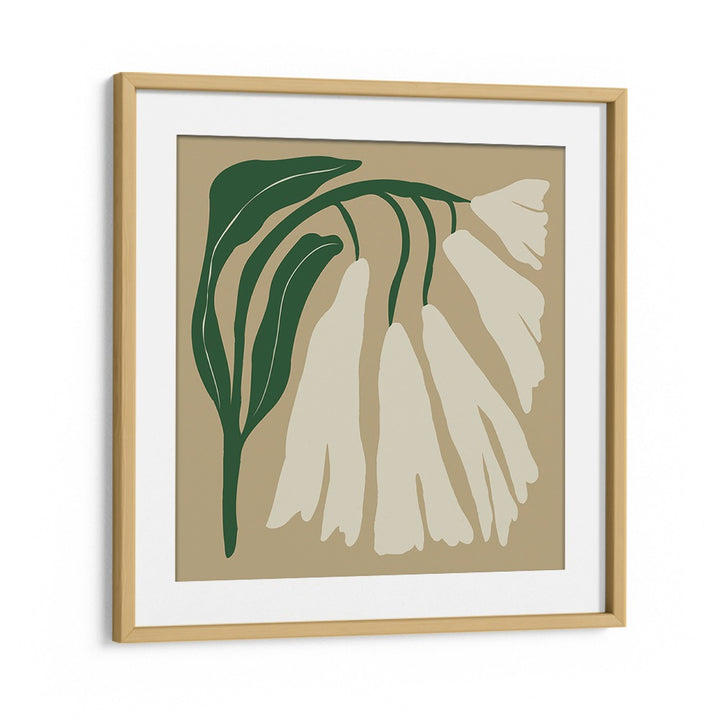 big blooming iv botanical art prints floral paintings in Oak Wood Frame With Mount