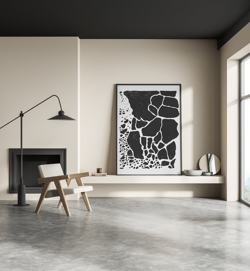 black abstract collection i by jay stanley abstract art paintings Artwork I placed on a wall