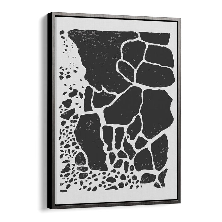 black abstract collection i by jay stanley abstract art paintings in Black Floater Frame