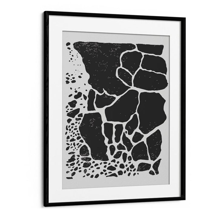 black abstract collection i by jay stanley abstract art paintings in Black Frame With Mount