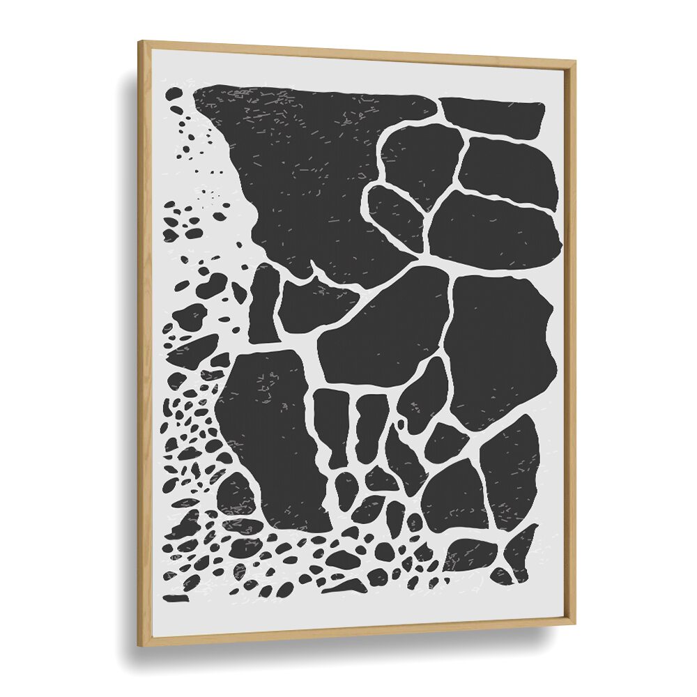 black abstract collection i by jay stanley abstract art paintings in Oak Wood Plain Frame