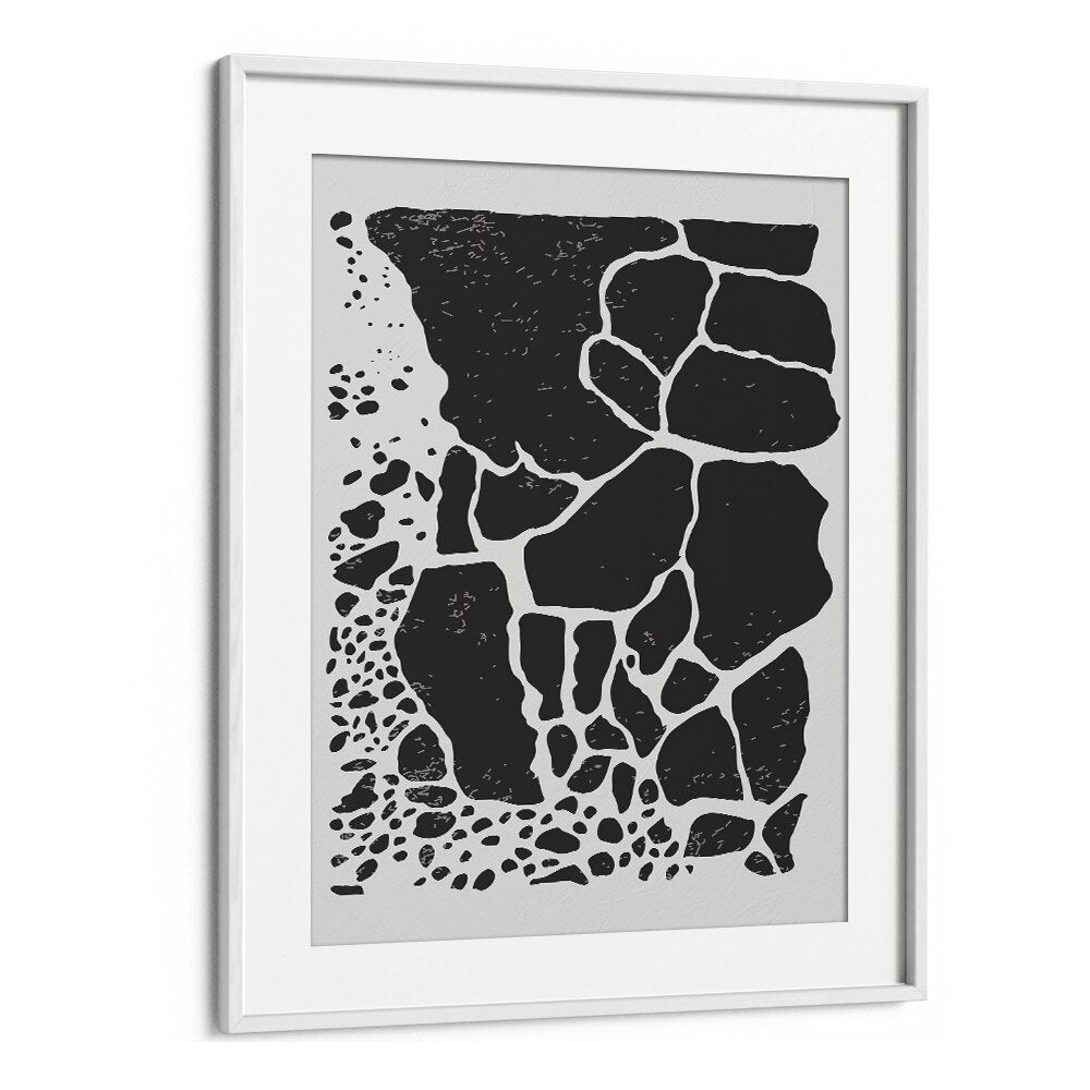 black abstract collection i by jay stanley abstract art paintings in White Frame With Mount